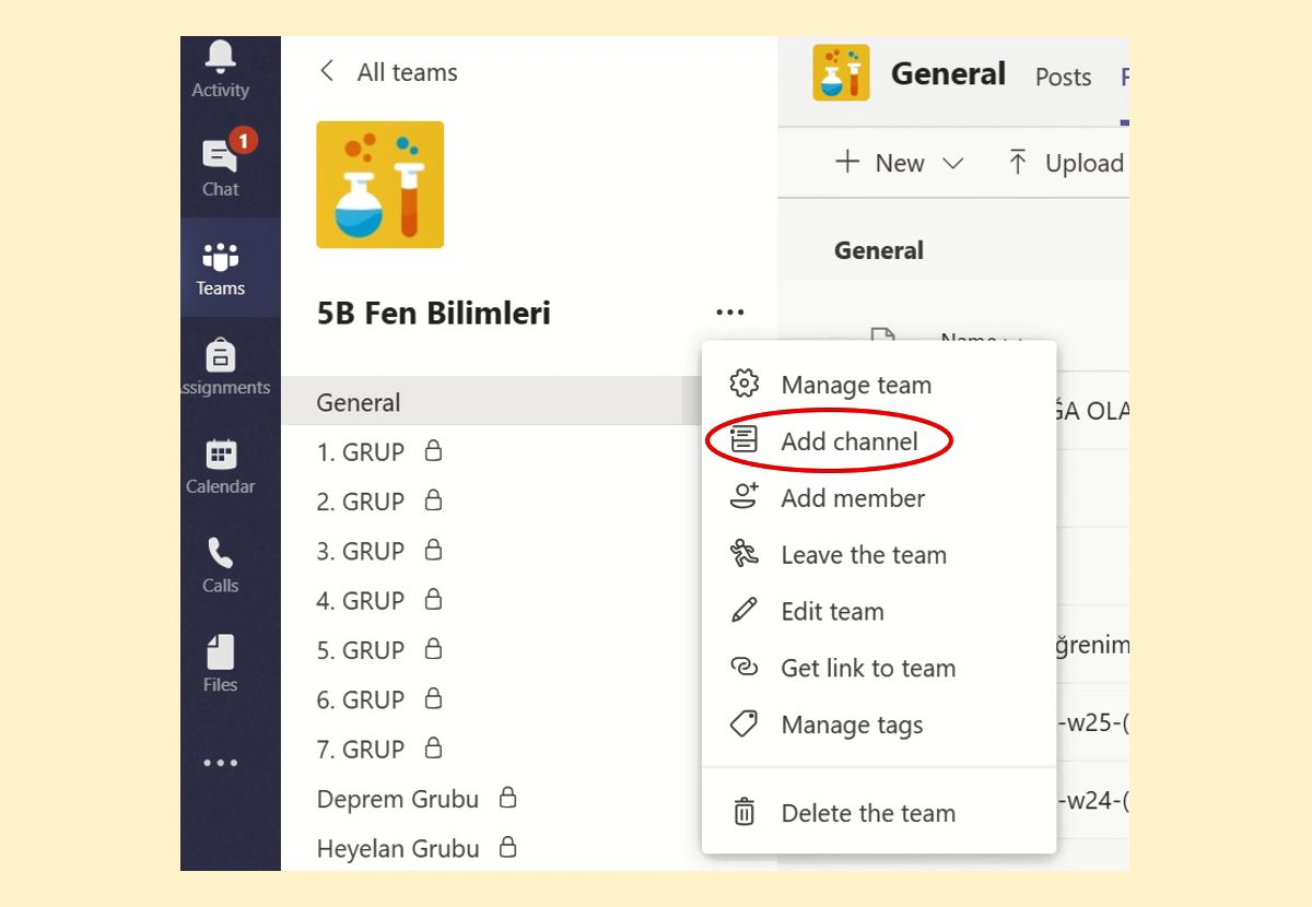 Microsoft Teams – Grup Çalışması